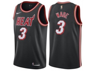 Nike Miami Heat #3 Dwyane Wade Swingman Basketball Jerseys Black Throwback Style