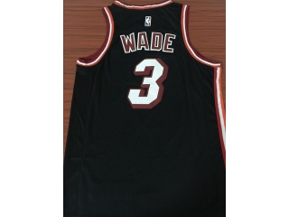 Nike Miami Heat #3 Dwyane Wade Swingman Basketball Jerseys Black Throwback Style