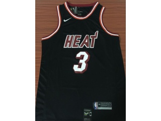 Nike Miami Heat #3 Dwyane Wade Swingman Basketball Jerseys Black Throwback Style