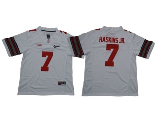 Ohio State Buckeyes 7 Haskins Jr. College Football Jersey White