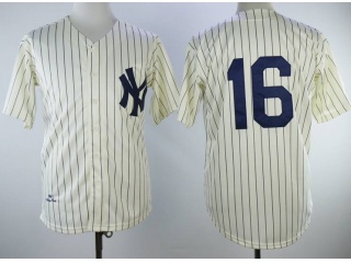 New York Yankees #16 Whitey Ford Throwback Jersey Cream