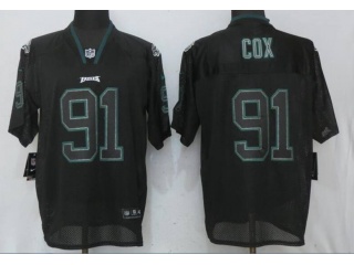 Philadelphia Eagles #91 Fletcher Cox Lights Out Elite Football Jersey Black