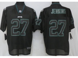 Philadelphia Eagles #27 Malcolm Jenkins Lights Out Elite Football Jersey Black