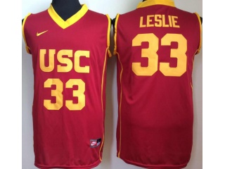 USC Trojans #33 Lisa Leslie College Basketball Jersey Red