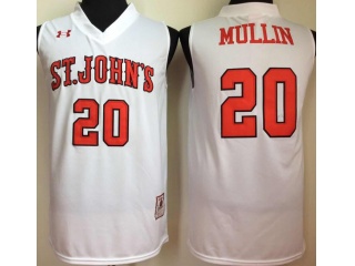 St John's University 20 Chris Mullin Basketball Jersey White