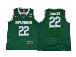 Michigan State Spartans 22 Miles Bridges College Basketball Jersey Green