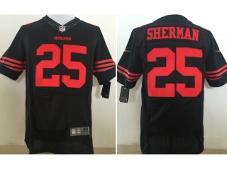 Seattle Seahawks #25 Richard Sherman Elite Football Jersey Black