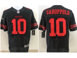 San Francisco 49ers 10 Jimmy Garoppolo Elite Football Jersey Black