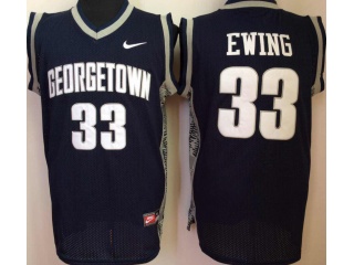 Georgetown Hoyas #33 Patrick Erving College Basketball Jerseys Blue