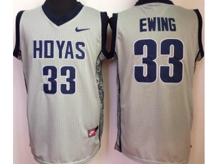 Georgetown Hoyas #33 Patrick Erving College Basketball Jerseys Grey