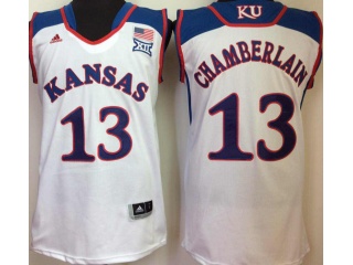 Kansas Jayhawks #13 Wilt Chamberlain College Basketball Jersey White