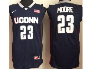Uconn Huskies 23 Maya Moore College Basketball Jersey Navy Blue