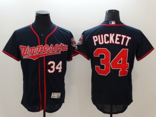 Minnesota Twins #34 Kirby Puckett Flexbase Jersey Blue