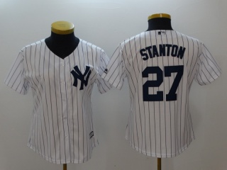 New York Yankees #27 Giancarlo Stanton Women Jersey White