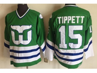 Hartford Whalers #15 Dave Tippett Hockey Jersey Green