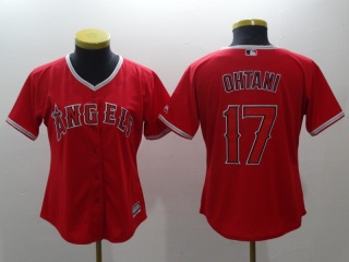 Women Los Angeles Angels #17 Shohei Ohtani Jersey Red