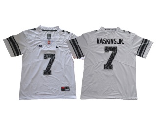 Ohio State Buckeyes 7 Haskins Jr. College Football Jersey White Limited Plus