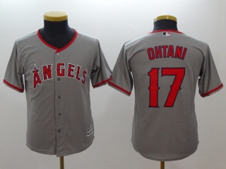 Youth Los Angeles Angels #17 Shohei Ohtani Jersey Grey