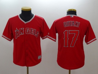 Youth Los Angeles Angels #17 Shohei Ohtani Jersey Red