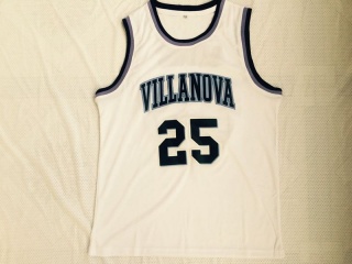 Villanova University 25 Mikal Bridges NCAA Basketball Jersey White