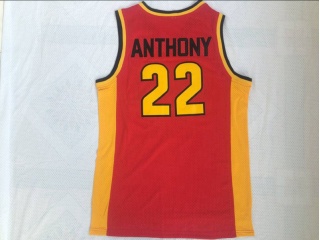 Oak Hill 22 Carmelo Anthony Basketball Jersey Red