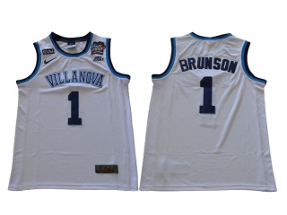 Villanova University 1 Jalen Brunson NCAA Basketball Jersey White Final Four