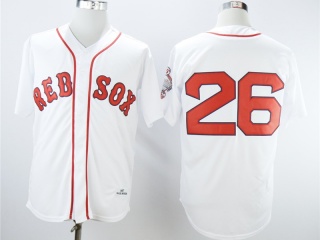 Boston Red Sox 26 Wade Boggs Baseball Jersey White Throwback