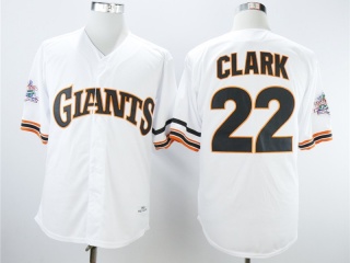 San Francisco Giants 22 Will Clark Jersey White Throwback