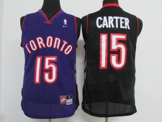Toronto Raptors 15 Vince Carter Basketball Jersey Purple Front Black Back