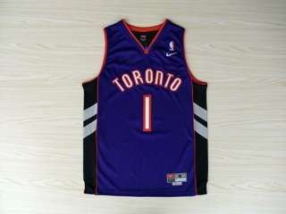 Toronto Raptors 1 Tracy McGrady Basketball Jersey Purple Front Black Back