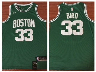 Nike Boston Celtics 33 Larry Bird Basketball Jersey Green