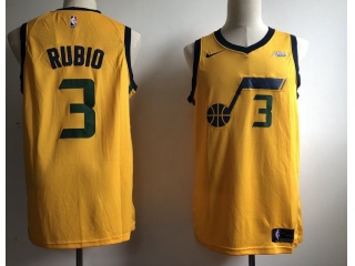 Nike Utah Jazz #3 Ricky Rubio Swingman Jersey Yellow