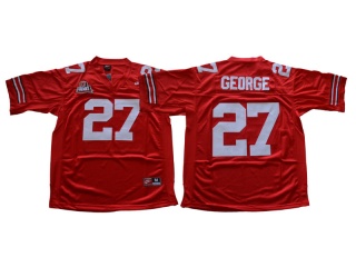 Ohio State Buckeyes #27 Eddie George College Football Jersey Red Throwback