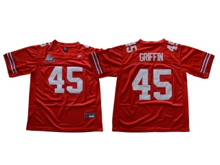 Ohio State Buckeyes 45 Archie Griffin College Football Jersey Red Throwback