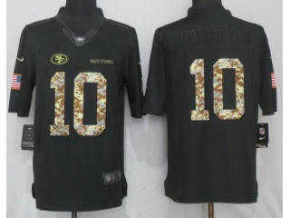San Francisco 49ers #10 Jimmy Garoppolo Salute to Service Limited Football Jersey Anthracite