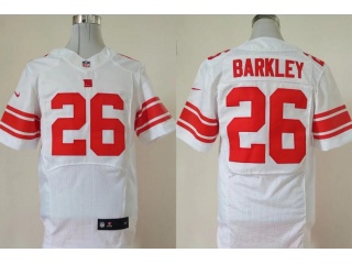 New York Giants 26 Saquon Barkley Football Jersey White Elite