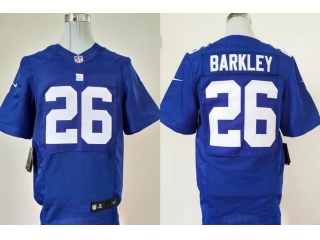 New York Giants 26 Saquon Barkley Football Jersey Blue Elite