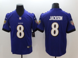 Baltimore Ravens #8 Lamar Jackson Mens Vapor Untouchable Limited Jersey Purple