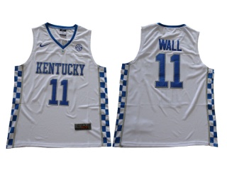 Kentucky Wildcats 11 John wall College Basketball Jersey White