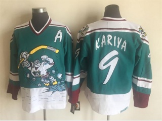 Anaheim Mighty Ducks #9 Paul Kariya Throwback Jersey Green