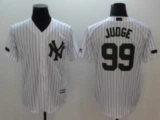 New York Yankees #99 Aaron Judge Memorial Day Cool Base Jersey White