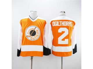 Syracuse Bulldogs #2 Ogie Ogilthorpe Hockey Jersey Yellow