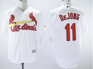 St. Louis Cardinals #11 Paul Dejong Cool Base Jerseys White