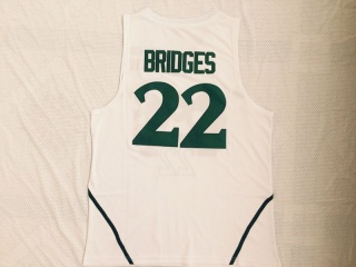 Michigan State Spartans 22 Miles Bridges Basketball Jersey White