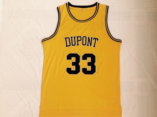 Dupont High School 33 Jason Williams Basketball Jersey Yellow