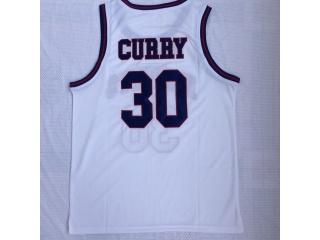 Charlotte Christian Knights High School 30 Stephen Curry Basketball Jersey White