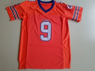 Bobby Boucher 9 Mud Dogs Movie Football Jersey Orange