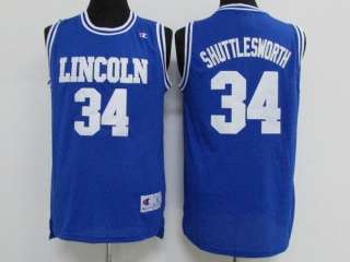 Lincoln High School Movie 34 Jesus Shuttlesworth Ray Allen Basketball Jersey Light Blue
