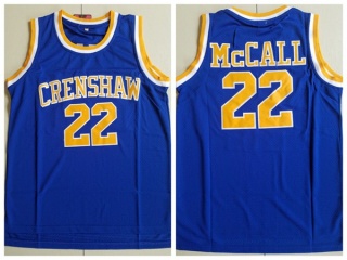 Quincy McCall 22 Crenshaw High School Movie Basketball Jersey Blue