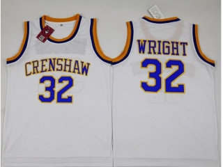 Monica Wright 32 Crenshaw High School Movie Basketball Jersey White